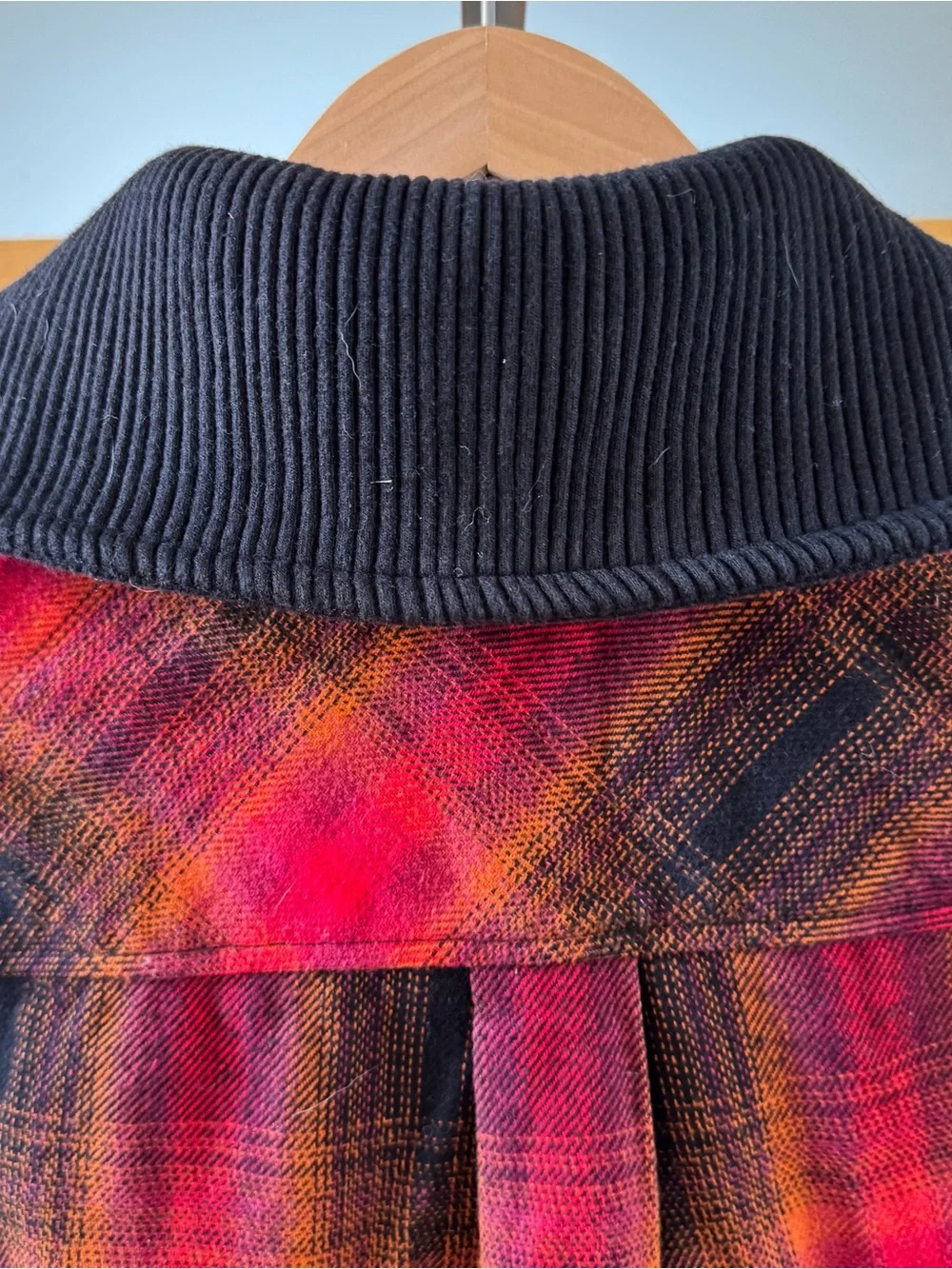 bp Red and Black Plaid Zip-Up Jacket